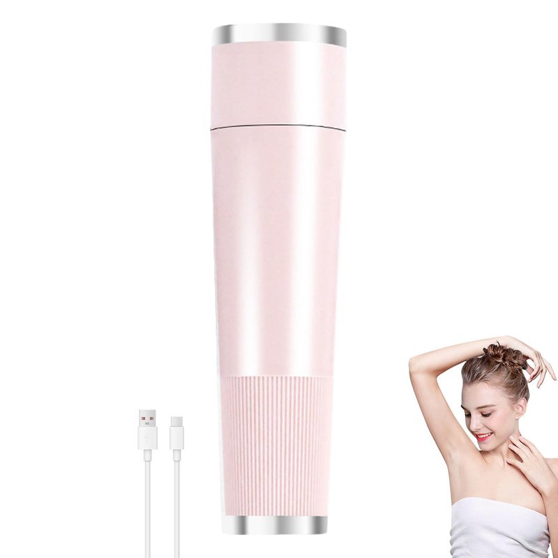 Bloomly Pro Facial Hair Remover, Gentle Micro-Trimming with Led Light, Portable Design, Painless Electric Face Razor for Coarse Hair (Pink)