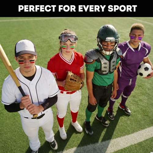 Warmify 16-Color Eye Black Stick Set for Football Baseball Softball — 34 Pack