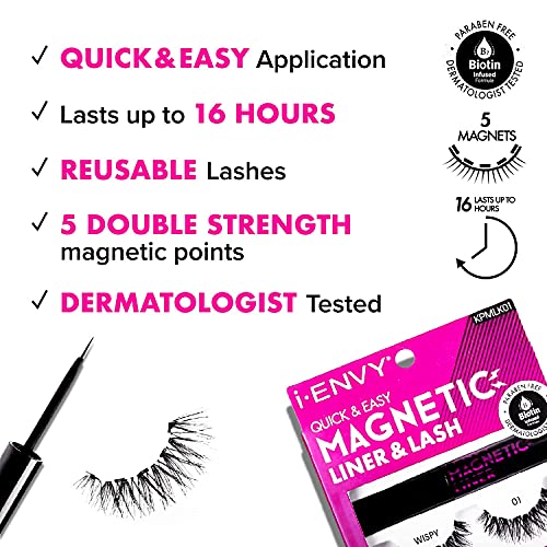 i•ENVY Magnetic Eyeliner and Eyelashes Kit - Reusable & Easy Application