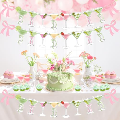 Pink Martini Party Banner - A Tini Bit Older Birthday Decor