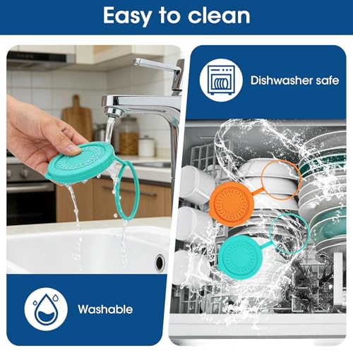 Hydream Silicone Powder Cleanser Lids - 2 Pack for Bar Keepers Friend, Comet, Ajax