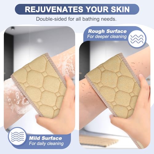 Eaxun 38.5 Inch Exfoliating Back Scrubber with Dual Handles
