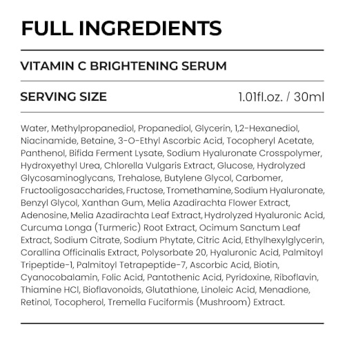 Vitamin C Serum with Hyaluronic Acid & Niacinamide - 1.01 fl oz