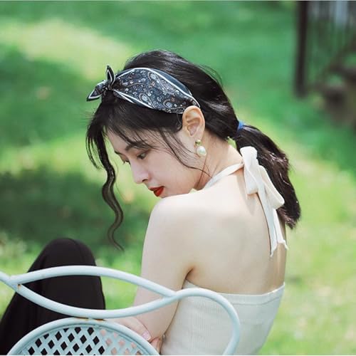 Jseng 4-Pack Boho Floral Rabbit Ear Headbands for Women