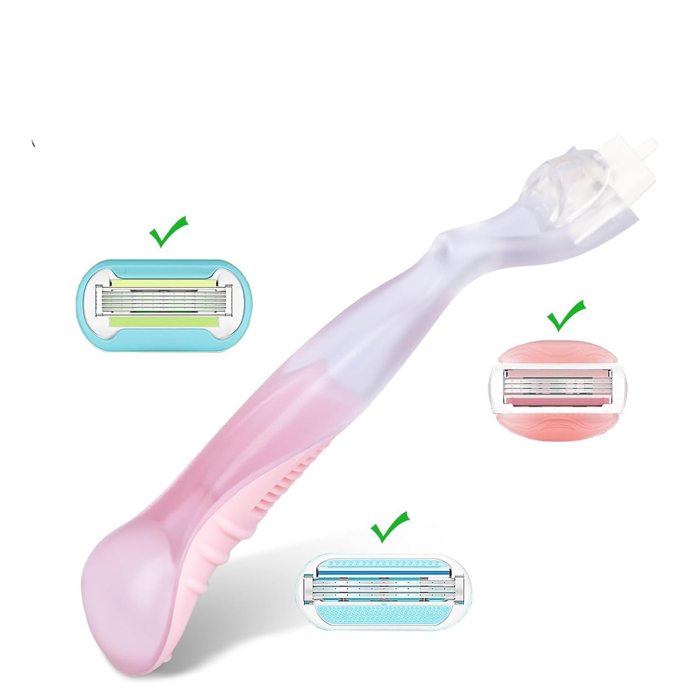 Gillette Venus Replacement Handle - Ergonomic Non-Slip Razor Handle for Women | Pink