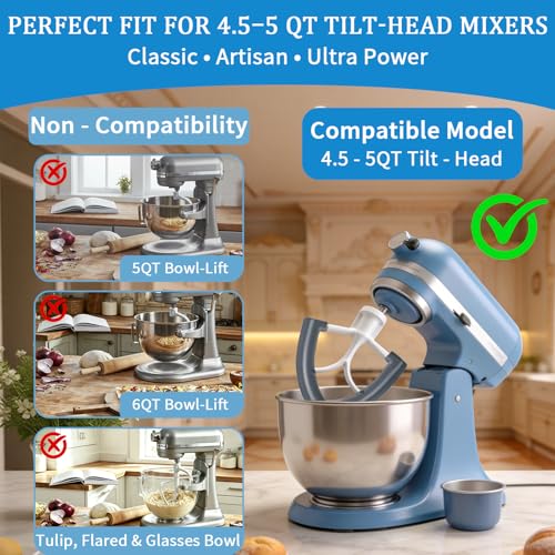 Flex Edge Beater for KitchenAid 4.5-5 Qt Stand Mixer - Heavy Duty