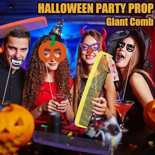 Giant Hair Comb Prank for Halloween - Oversized Red Prop