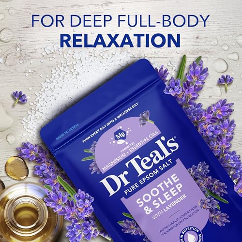 Dr Teal's Epsom Salt Soak Trio: Lavender, Eucalyptus & Rosemary, 48 oz (3 Pack)