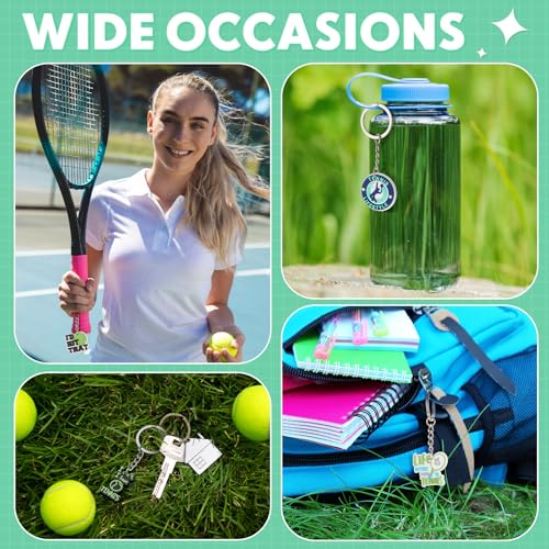 Batiyeer 36 Pack Tennis Keychains - Fun Sports Party Favors