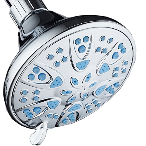 AquaDance Antimicrobial 6-Setting High-Pressure Shower Head - Mold & Bacteria Protection, Chrome