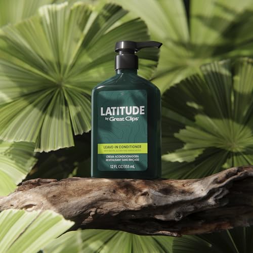 New & Improved Latitude Men's Leave-In Conditioner 12oz - Hydrating Hair Treatment with Biotin & Jojoba