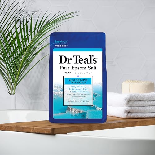 Dr Teal's Pure Epsom Salt with Magnesium, Potassium & Zinc - 3 lbs (Pack of 2)
