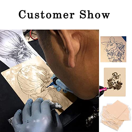 CICITOYWO 5 Pcs Tattoo Practice Skin Kit - 8x6in Double-Sided