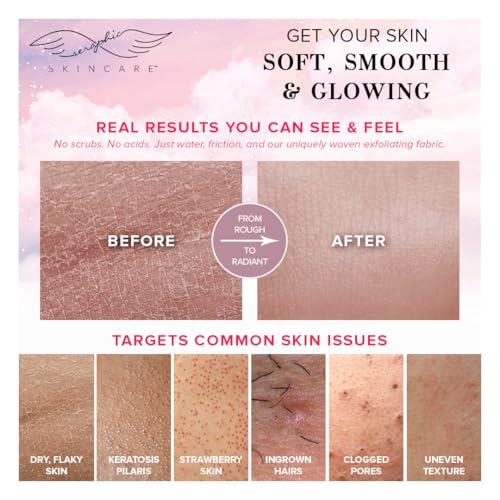 Lavender Exfoliating Mitt - Korean Body Scrub Glove for Soft Skin