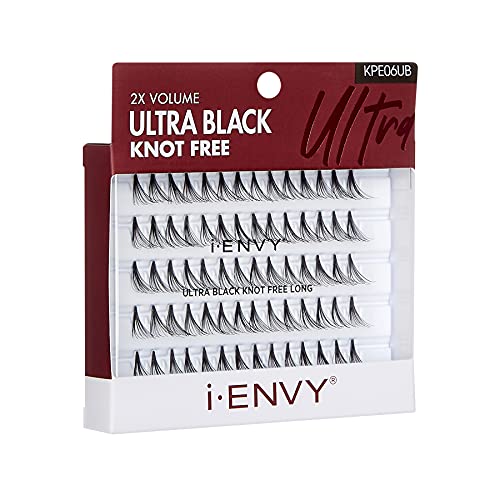 i-Envy Kiss Premium Knot-Free 70 Individual False Lashes Ultra Black - Pack of 1