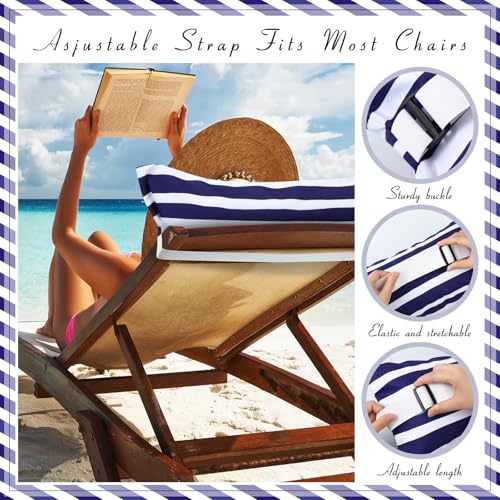 Menkxi Inflatable Beach Pillow 17x10 with Removable Cover - Navy Blue