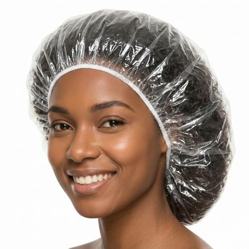 Extra Large Disposable Shower Caps for Long Braids - 10 Pack