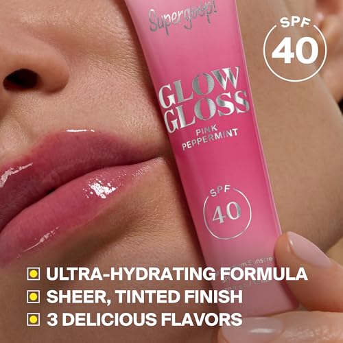 Supergoop! Glow Gloss SPF 40 Lip Balm - Broad Spectrum Protection with a Non-Sticky, High-Shine Finish - 0.5 fl oz