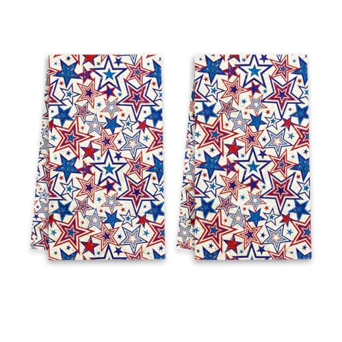4th of July Decorative Kitchen Towels - Patriotic Independence Day 2-Piece Set