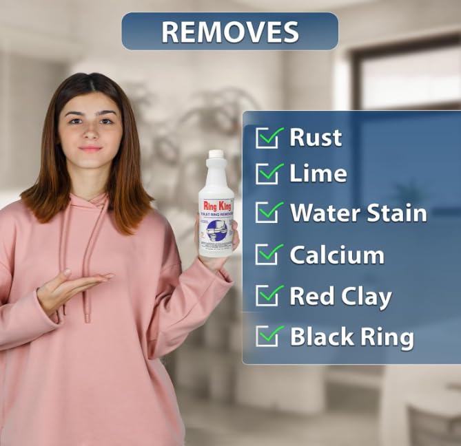 Ring King Toilet Ring Remover – 32 oz Heavy-Duty Cleaner for Stains