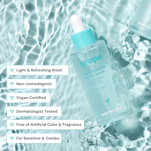 THANKYOU FARMER Grape Aqua Hyaluron Biome Serum - Hydrating Face Serum 50ml