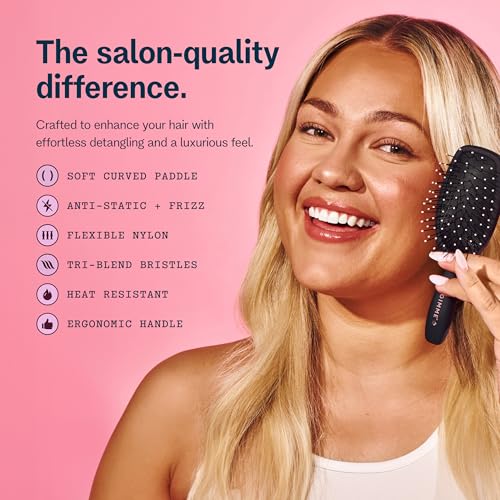 GIMME Mini Travel Detangler Brush for Fine Hair - Anti-Static & Flexible Bristles