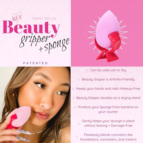 Tammy Taylor Makeup Sponge Holder with Soft Pink Blender