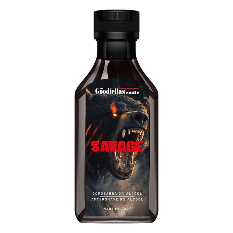 The Goodfellas' smile Alcohol-Free Soothing Aftershave Splash/Tonic, Made in Italy, 100 ml, 3.38 oz (SAVAGE/Bergomot & Lemon)