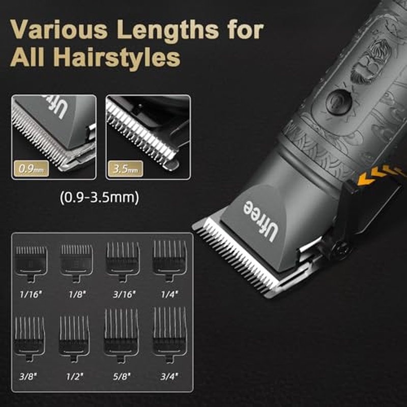 Ufree Beard Trimmer for Men with Hair Clipper, Professional Hair Clippers for Men and Hair Trimmers, Cordless Electric Razor Mens Grooming Kit for Nose, Face, Ear, Body, Gifts for Men Husband Father