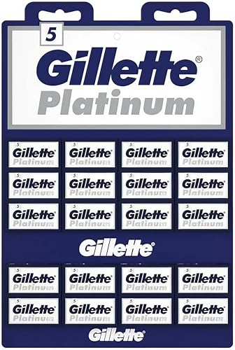 Gillette Platinum Double Edge Razor Blades - 100 Blades on Display Card