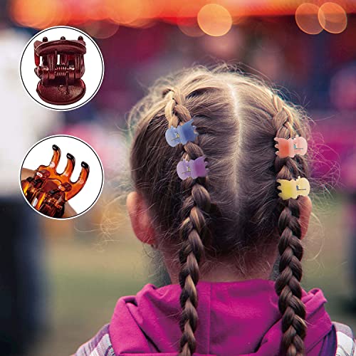 50 Pcs Mini Hair Claw Clips Set for Hair Styling - Black, White & Brown - Small, Strong Grip, Multifunctional Hair Accessories