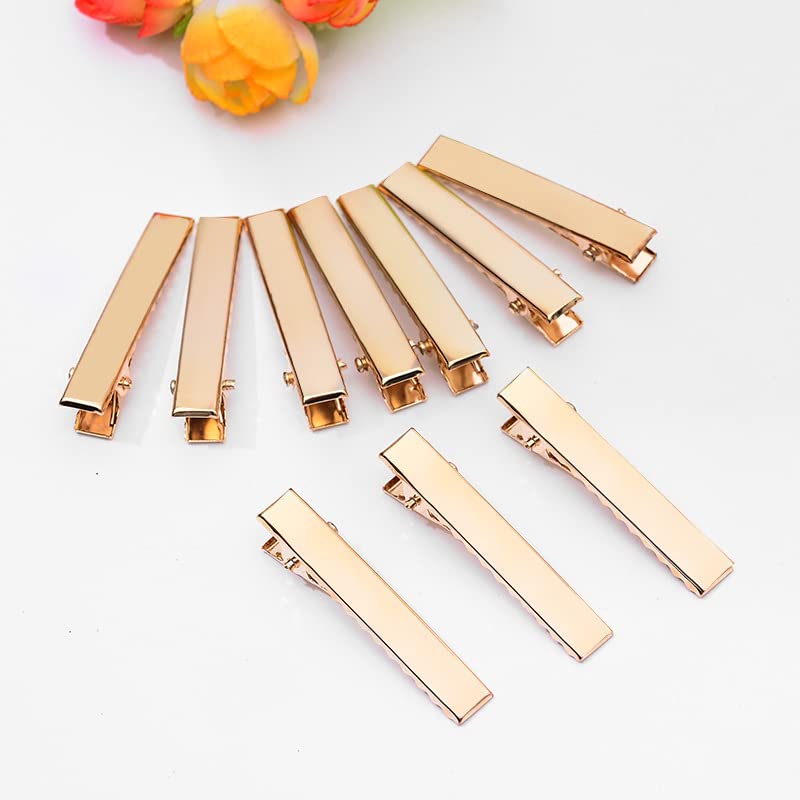 120pcs KC Gold Alligator Hair Clips - 4 Sizes for DIY Craft