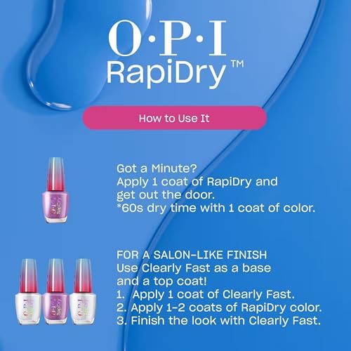 OPI RapiDry Quick Dry Nail Polish Colors | Opaque, Cr?me, & Shimmer Winter Shades | Smudge Proof, and Fast Drying in 60 Seconds | Vegan Formula