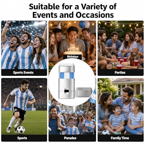 Blendable Blue White Face Paint Stick for Sports & Events