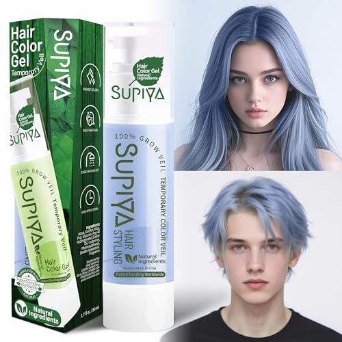 SUPIYA Temporary Hair Color Wax - Instant Washable Styling Gel (Blue)