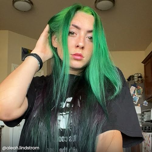 Arctic Fox Phantom Green Semi-Permanent Hair Dye 8 fl oz - Vegan, Cruelty-Free, Bright Forest Green, Custom Color Mixable