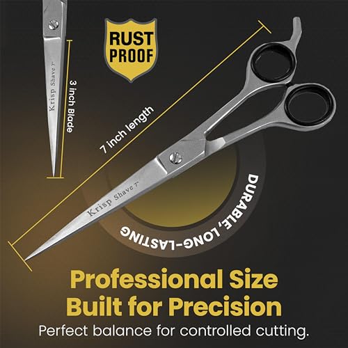 Krisp Shave 7-Inch Professional Japanese Stainless Steel Hair Cutting Shears