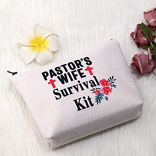 Pastor's Wife Survival Kit Cosmetic Bag Religious Gift for Pastor's Wife
