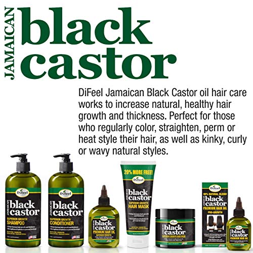 Difeel Jamaican Black Castor Shampoo 12 oz - Sulfate Free for Hair Growth