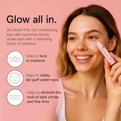 Grace & Stella Under Eye Brightener with Rose Quartz Rollerball & Moisturizing Serum
