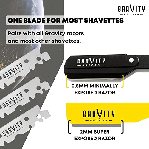 Gravity Razors 100-Count Premium Swedish Steel Razor Blades