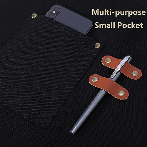 Cross Back Apron for Men & Women - 12oz Cotton Canvas with Pockets