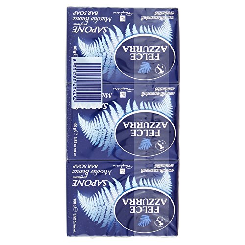 Felce Azzurra Blue Fern Moss Bar Soap Pack of 3, 100g each