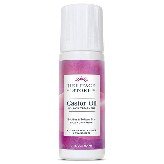 Castor Oil Roll-On Treatment | Nourishing Hydration for Skin & Hair - Hexane Free, Vegan, 3oz