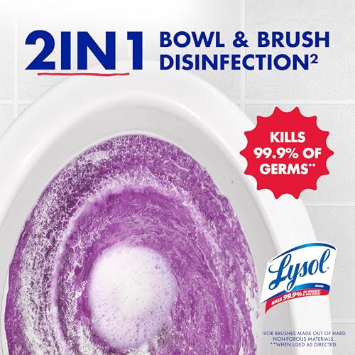 Lysol Lavender Toilet Bowl Cleaner Gel - Disinfecting & Septic Safe, 24 oz (Pack of 4)