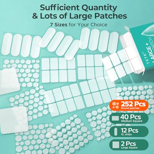 TKTK Large Pimple Patches - XL Acne Stickers, 306ct in 7 Sizes
