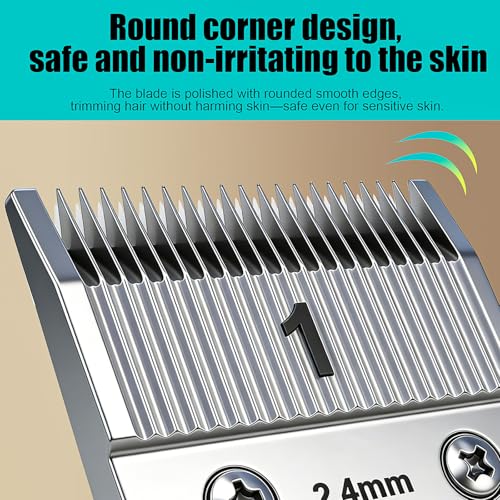 Replacement Size 1 Ceramic Blades for Oster 76, Andis AGC, Wahl KM10