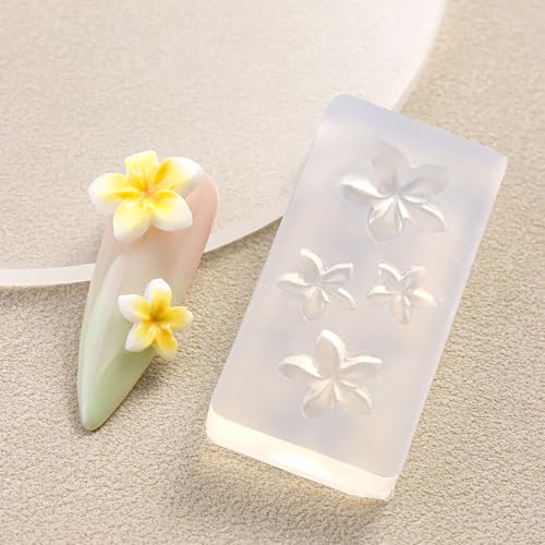 3D Nail Art Silicone Molds Set - Seashell, Plumeria & Starfish