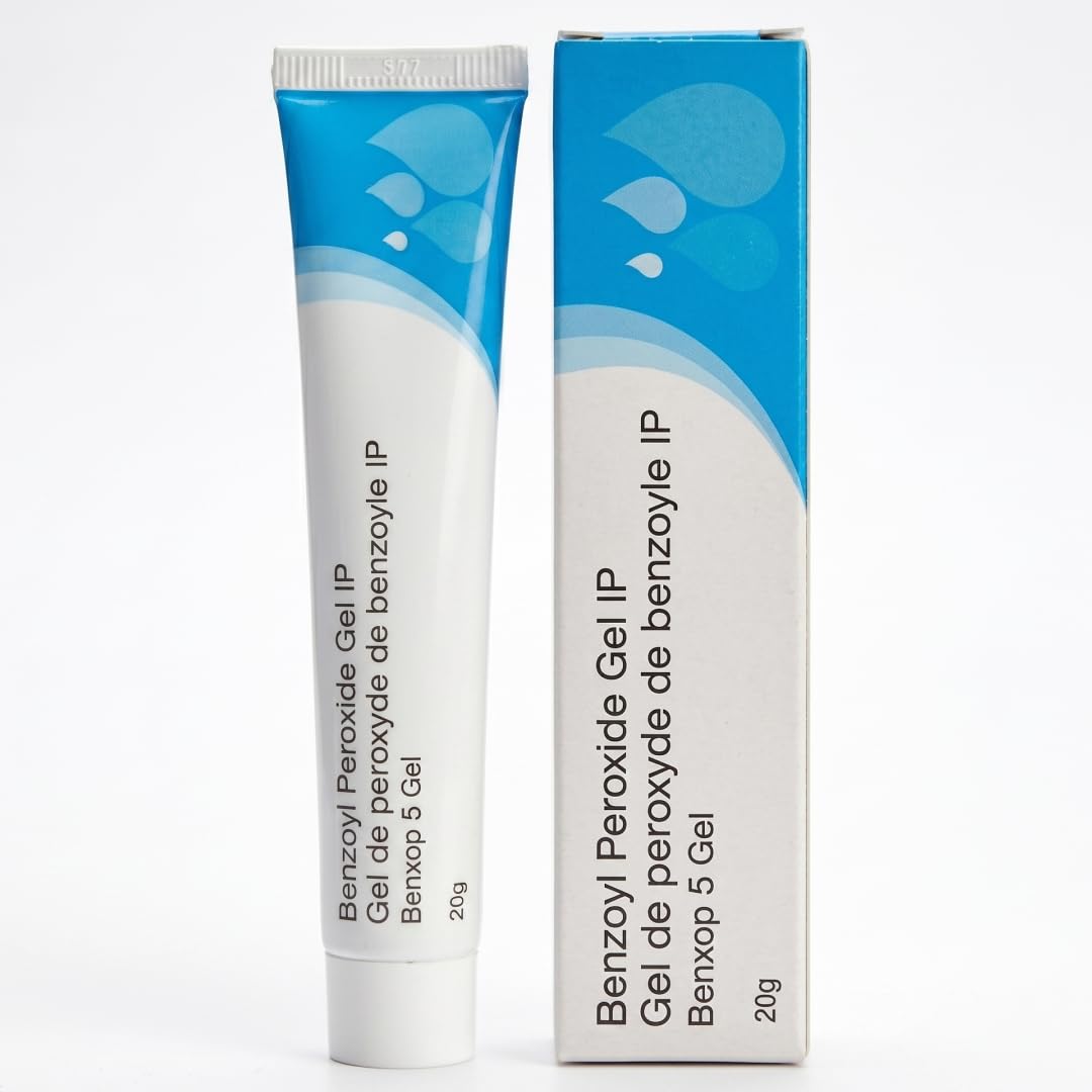 SALVE Benxop 5% Benzoyl Peroxide Gel (20 g / 0.70 oz) - Topical Skincare Gel for Oil-Prone and Congested Skin