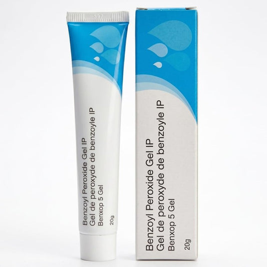 SALVE Benxop 5% Benzoyl Peroxide Gel (20 g / 0.70 oz) - Topical Skincare Gel for Oil-Prone and Congested Skin